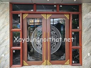 Mẫu cửa nhôm kính hệ thuỷ lực đẹp