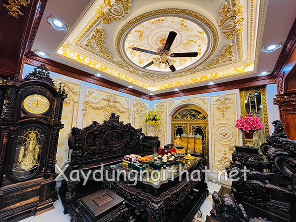 Báo Giá Trần Thạch Cao Tân Cổ Điển – Top 50 Mẫu Trần Đẹp, Sang trọng. Tran thach cao tan co dien 1