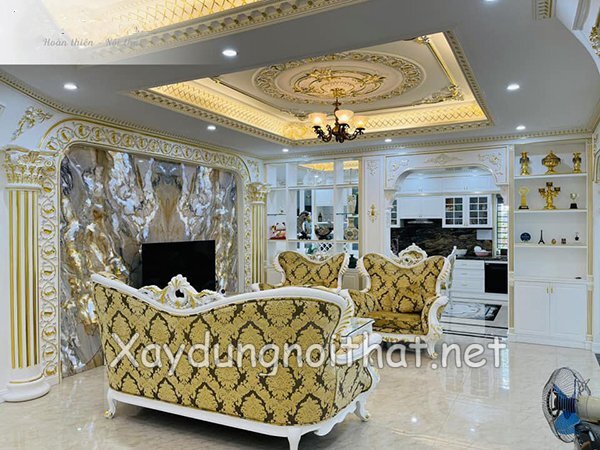 Báo Giá Trần Thạch Cao Tân Cổ Điển – Top 50 Mẫu Trần Đẹp, Sang trọng. Tran thach cao tan co dien 11
