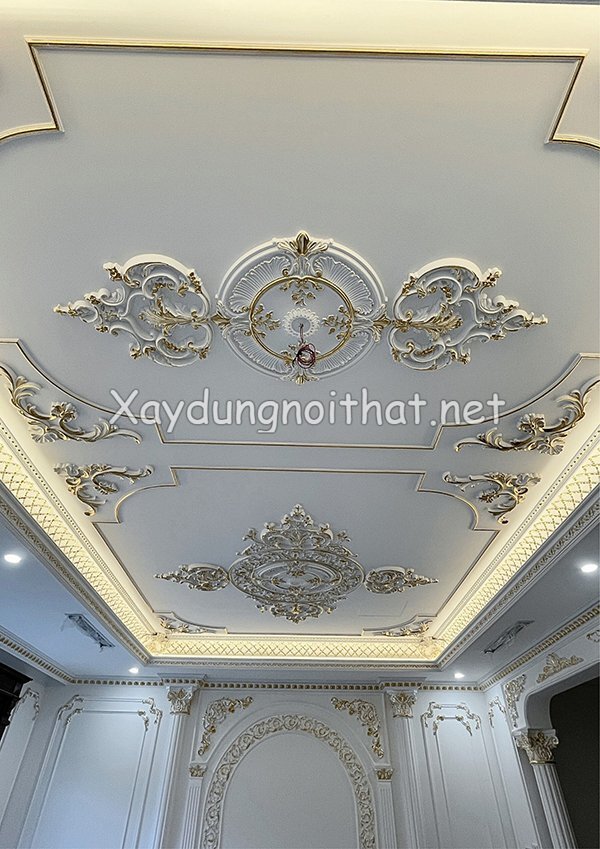 Báo Giá Trần Thạch Cao Tân Cổ Điển – Top 50 Mẫu Trần Đẹp, Sang trọng. Tran thach cao tan co dien 22