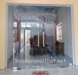 Mẫu cửa kính cường lực 2 cánh đẹp