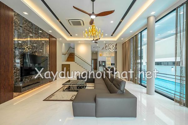 Mẫu trần thạch cao phòng khách đẹp