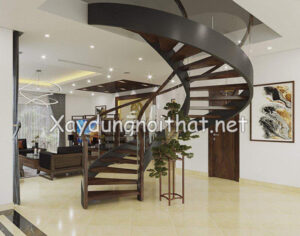 Mẫu cầu thang sắt xoắn đẹp
