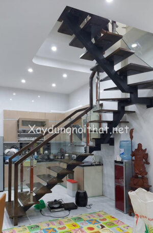 Mẫu cầu thang sắt xương cá đẹp