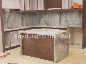 Mẫu đá ốp bàn bếp đẹp