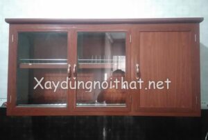 Mẫu tủ chạn bát, tủ chén nhôm kính đẹp