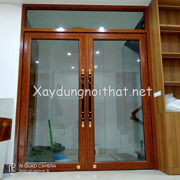 Bộ Sưu Tập 50 Mẫu Cửa Nhôm Kính 2 Cánh Đẹp – Giá Rẻ Bất Ngờ! Mẫu cửa nhôm Xingfa màu vân gỗ đẹp