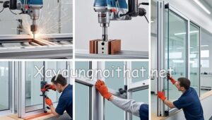 Gia công lắp đặt cửa nhôm kính
