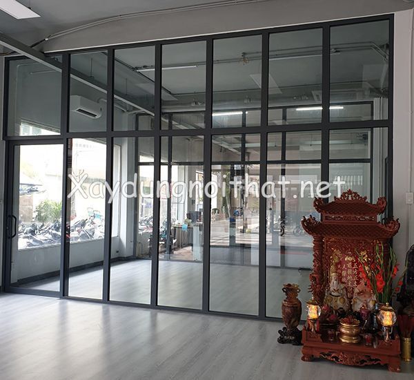 Mẫu vách kính nhôm Xingfa đẹp
