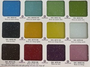 Bảng màu kính ốp bếp