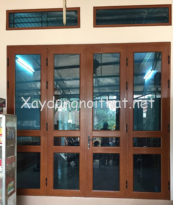 Top Mẫu Cửa Nhôm Giả Gỗ 4 Cánh Đẹp Như Gỗ Thật – Xem Ngay Báo Giá Mẫu cửa nhôm kính 4 cánh đẹp
