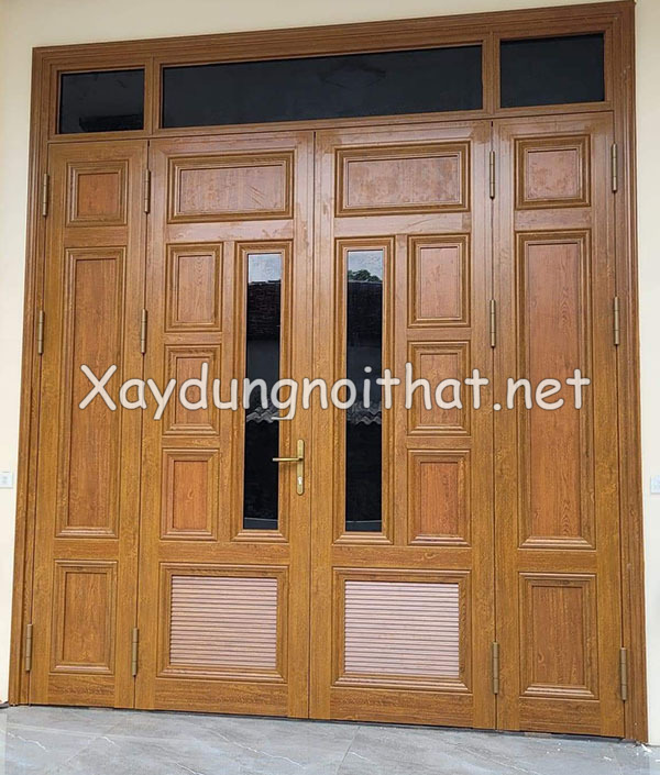 Top Mẫu Cửa Nhôm Giả Gỗ 4 Cánh Đẹp Như Gỗ Thật – Xem Ngay Báo Giá Mẫu cửa nhôm kính 4 cánh đẹp