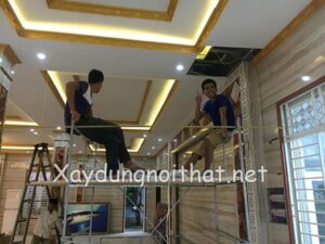 Thi công trần thạch cao