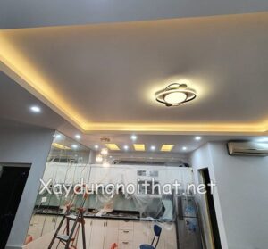 Mẫu trần thạch cao phòng bếp đẹp