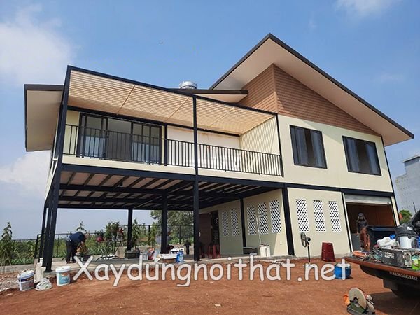 Báo Giá Mẫu Nhà Khung Thép 2 Tầng Đẹp - Giải Pháp Xây Dựng Tiết Kiệm nha khung thep 45