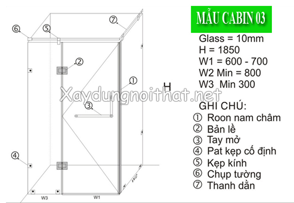 Top Mẫu Cabin Tắm Kính Đẹp – Giải Pháp Hiện Đại Cho Phòng Tắm cau tao cabin tam 1