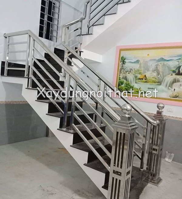 Top 50 Mẫu Cầu Thang Inox Đẹp Nhất – Giá Rẻ Không Thể Bỏ Qua! cau thang inox 1