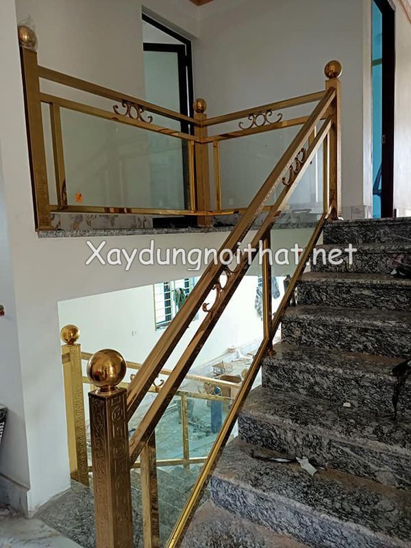 Top 50 Mẫu Cầu Thang Inox Đẹp Nhất – Giá Rẻ Không Thể Bỏ Qua! cau thang inox 29