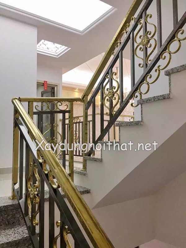 Top 50 Mẫu Cầu Thang Inox Đẹp Nhất – Giá Rẻ Không Thể Bỏ Qua! cau thang inox 35