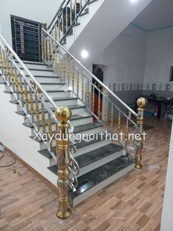 Top 50 Mẫu Cầu Thang Inox Đẹp Nhất – Giá Rẻ Không Thể Bỏ Qua! cau thang inox 37