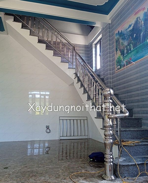 Top 50 Mẫu Cầu Thang Inox Đẹp Nhất – Giá Rẻ Không Thể Bỏ Qua! cau thang inox 43