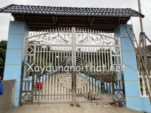 Mẫu cửa cổng inox 2 cánh đẹp