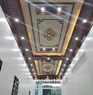Mẫu trần nhựa phòng khách đẹp