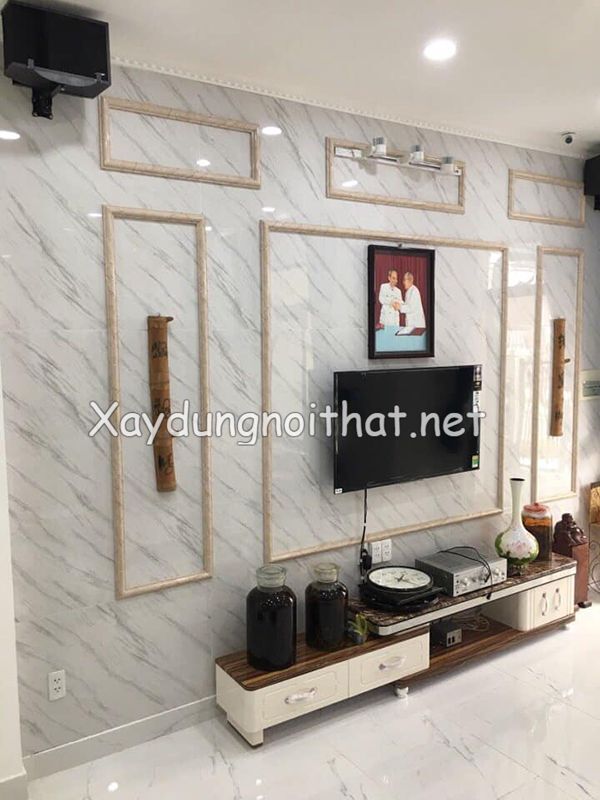 Vách Tivi Ốp Nhựa Đẹp: Xu Hướng Trang Trí Hiện Đại Cho Phòng Khách vach tivi op nhua 2