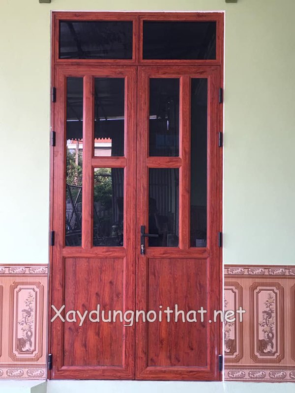 Top Mẫu Cửa Nhôm Giả Gỗ 4 Cánh Đẹp Như Gỗ Thật – Xem Ngay Báo Giá cua nhom gia go 4 canh 15
