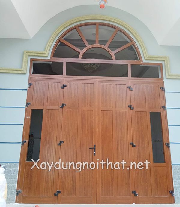 Top Mẫu Cửa Nhôm Giả Gỗ 4 Cánh Đẹp Như Gỗ Thật – Xem Ngay Báo Giá cua nhom gia go 4 canh 5