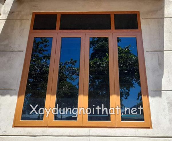 Top Mẫu Cửa Nhôm Giả Gỗ 4 Cánh Đẹp Như Gỗ Thật – Xem Ngay Báo Giá cua nhom gia go 4 canh 8