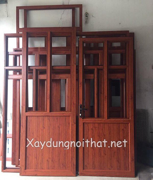 Top Mẫu Cửa Nhôm Giả Gỗ 4 Cánh Đẹp Như Gỗ Thật – Xem Ngay Báo Giá cua nhom gia go 4 canh 9