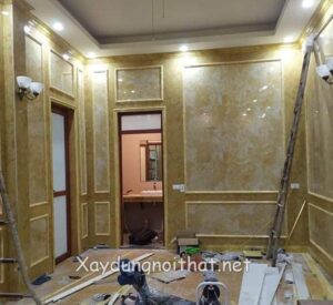 Mẫu tường ốp nhựa giả đá đẹp