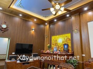 Mẫu tường ốp nhựa giả gỗ đẹp