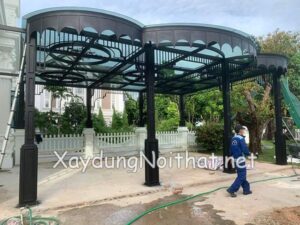 Mái kính sắt nghệ thuật, sắt mỹ thuật đẹp