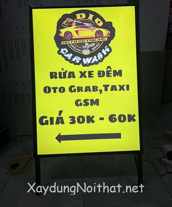 Làm Bảng Hiệu Hộp Đèn Đẹp – Xem Báo Giá & 50 Mẫu Hot Nhất Hiện Nay bang hieu hop den 8